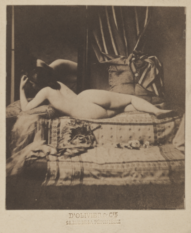 Louis Camille d'Olivier, photographer (French, 1827 - after 1870), [Nude Study], French, 1852, Salted paper print